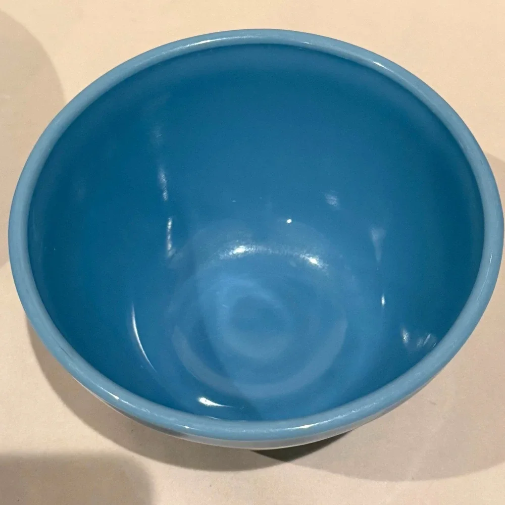 Vintage Pyrex Delphite Blue 401 402 Nesting Mixing Bowls Rare HTF Opal Glass Set